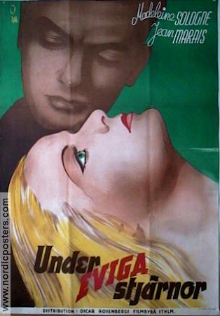 Under eviga stjärnor 1945 poster Jean Marais Madeleine Sologne