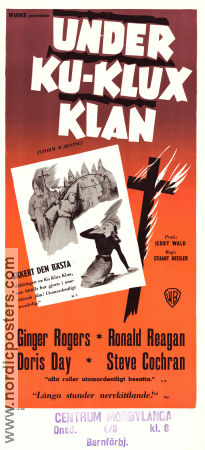 Under Ku-Klux-Klan 1951 poster Ginger Rogers Ronald Reagan Doris Day Stuart Heisler