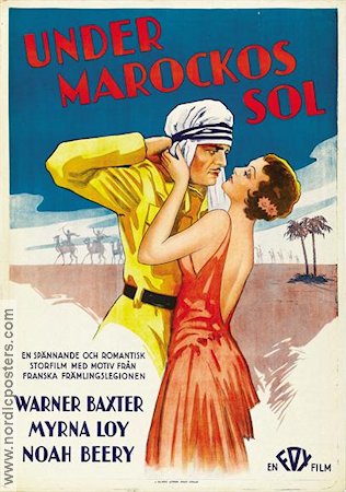Under Marockos sol 1930 poster Warner Baxter Myrna Loy