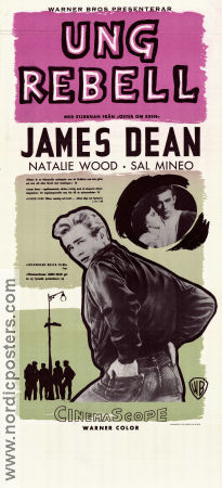 Ung Rebell 1955 poster James Dean Natalie Wood Sal Mineo Nicholas Ray Gäng