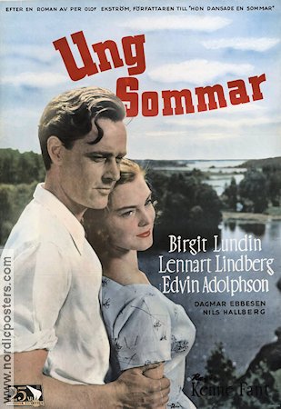 Ung sommar 1954 poster Gunnar Olsson Marianne Löfgren Kenne Fant