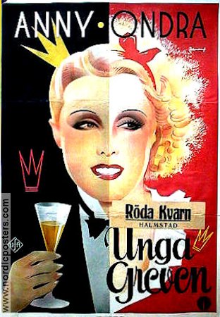 Unga greven 1935 poster Anny Ondra Carl Lamac Eric Rohman art