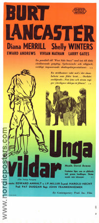 Unga vildar 1961 poster Burt Lancaster Dina Merrill Edward Andrews John Frankenheimer