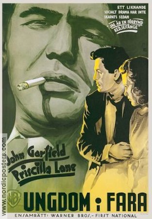 Ungdom i fara 1939 poster John Garfield Priscilla Lane Rökning