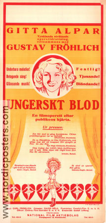 Ungerskt blod 1932 poster Gitta Alpar Gustav Fröhlich Paul Kemp Carl Froelich