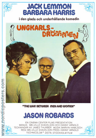 Ungkarlsdrömmen 1972 poster Jack Lemmon Barbara Harris Jason Robards Melville Shavelson