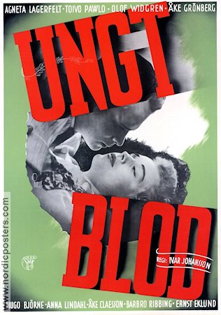 Ungt blod 1943 poster Hugo Björne Anna Lindahl