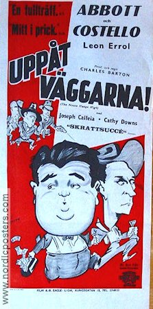 Uppåt väggarna 1948 poster Abbott and Costello