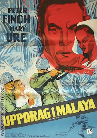 Uppdrag i Malaya 1958 poster Peter Finch Mary Ure