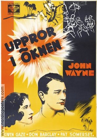 Uppror i öknen 1937 poster John Wayne Gwen Gaze