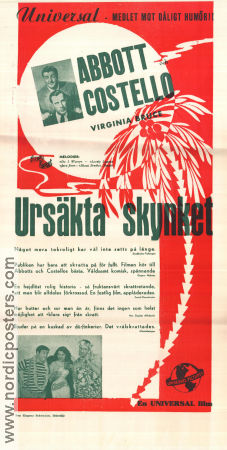 Ursäkta skynket 1942 poster Abbott and Costello Virginia Bruce Erle C Kenton