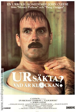 Ursäkta vad är klockan 1986 poster John Cleese Penny Leatherbarrow Howard Lloyd-Lewis Christopher Morahan Klockor