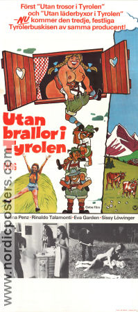 Utan brallor i Tyrolen 1974 poster Alena Penz Franz Josef Gottlieb