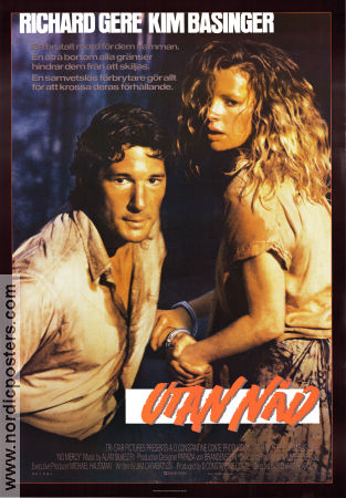 Utan nåd 1986 poster Richard Gere Kim Basinger Jeroen Krabbé Richard Pearce