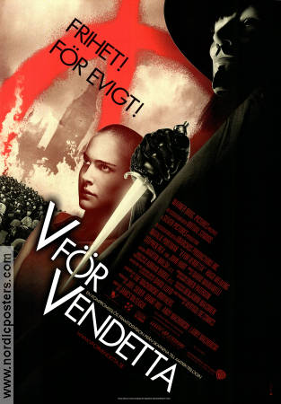 V för Vendetta 2005 poster Natalie Portman Hugo Weaving Rupert Graves Stephen Rea Stephen Fry John Hurt James McTeigue Politik Från serier