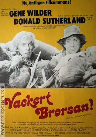 Vackert brorsan 1975 poster Gene Wilder Donald Sutherland