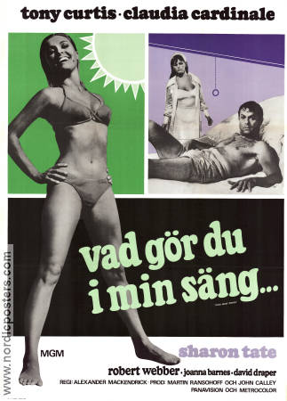 Vad gör du i min säng 1968 poster Tony Curtis Claudia Cardinale Sharon Tate Alexander MacKendrick Damer Medicin och sjukhus