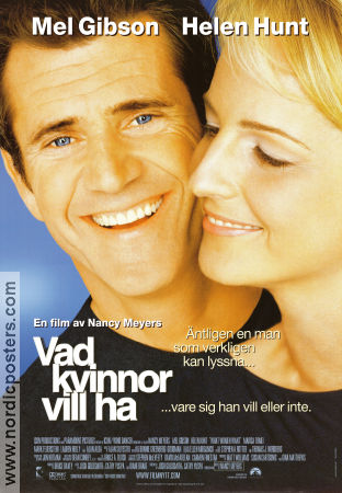 Vad kvinnor vill ha 2000 poster Helen Hunt Mel Gibson Marisa Tomei Nancy Meyers