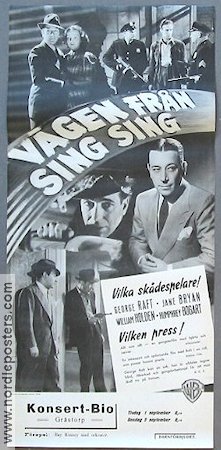 Vägen från Sing-Sing 1940 poster Humphrey Bogart George Raft Jane Bryan William Holden