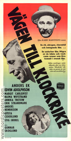 Filmaffisch Vägen till klockrike 1953 med Anders Ek Edvin Adolphson 32x70cm