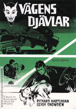 Vägens djävlar 1963 poster Richard Hartunian Bilar och racing