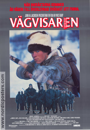 Vägvisaren 1987 poster Mikkel Gaup Ingvald Guttorm Nils Utsi Nils Gaup Norge Vapen
