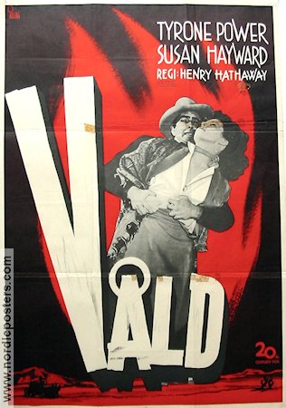 Våld 1951 poster Tyrone Power