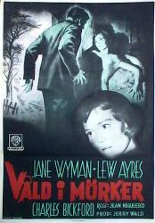 Våld i mörker 1948 poster Jane Wyman Lew Ayres