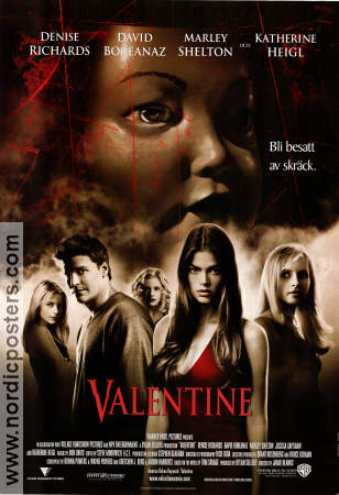 Valentine 2001 poster Denise Richards David Boreanaz Marley Shelton Jamie Blanks