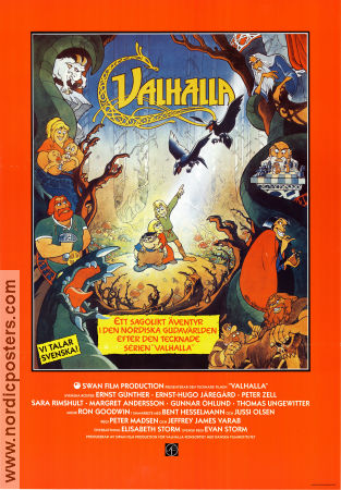 Valhalla 1987 poster Peter Madsen Animerat Danmark Hitta mer: Vikings