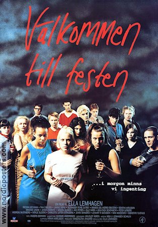 Välkommen till festen 1997 poster Charlotte Ståhlberg Fredrik Beckman Tina Carlson Ella Lemhagen