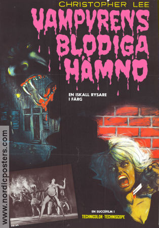 Vampyrens blodiga hämnd 1967 poster Christopher Lee Julian Glover Lelia Goldoni Samuel Gallu