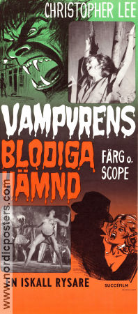 Vampyrens blodiga hämnd 1967 poster Christopher Lee Julian Glover Lelia Goldoni Samuel Gallu