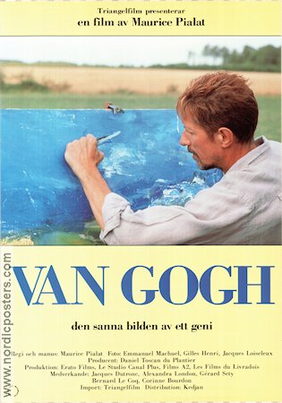 Van Gogh 1991 poster Jacques Dutronc Alexandra London Bernard Le Coq Maurice Pialat