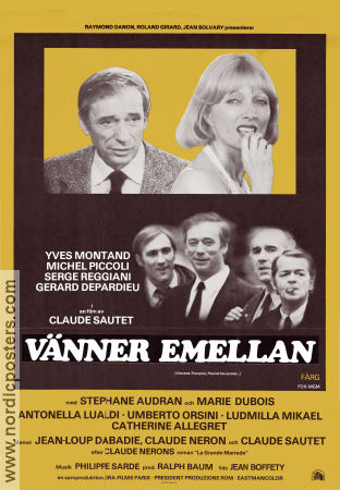 Vänner emellan 1974 poster Yves Montand Michel Piccoli Serge Reggiani Claude Sautet
