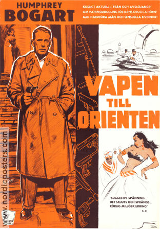 Vapen till orienten 1951 poster Humphrey Bogart Lee J Cobb Märta Torén Curtis Bernhardt Film Noir