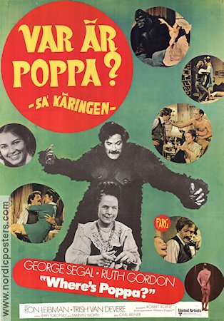 Var är Poppa 1971 poster George Segal Ruth Gordon