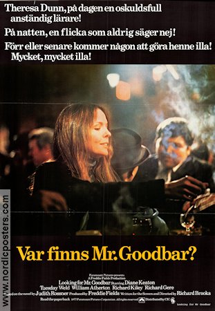 Var finns Mr Goodbar 1977 poster Diane Keaton Richard Gere Tuesday Weld Richard Brooks