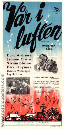 Vår i luften 1945 poster Dana Andrews Jeanne Crain Dick Haymes Walter Lang Musikaler