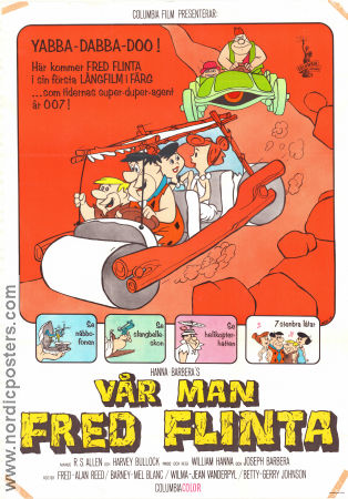 Vår man Fred Flinta 1966 poster Alan Reed Joseph Barbera Animerat