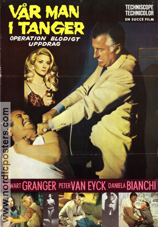 Vår man i Tanger 1966 poster Stewart Granger Daniela Bianchi Sergio Sollima Agenter