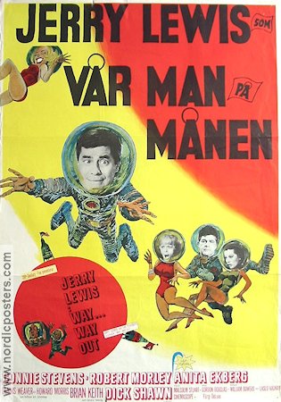 Vår man på månen 1966 poster Jerry Lewis Connie Stevens Gordon Douglas