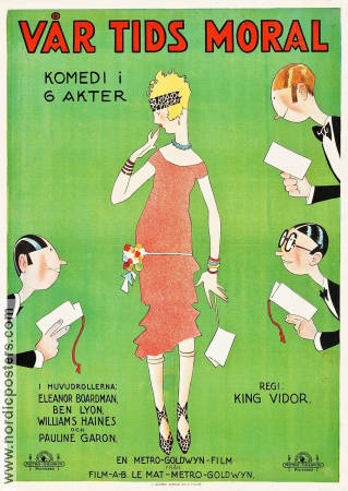 Vår tids moral 1924 poster Eleanor Boardman Ben Lyon King Vidor