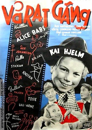 Vårat gäng 1942 poster Alice Babs Åke Grönberg John Botvid Gunnar Skoglund