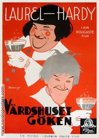 Värdshuset Göken 1933 poster Helan och Halvan Laurel and Hardy