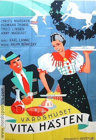 Värdshuset Vita Hästen 1935 poster Christl Mardayn