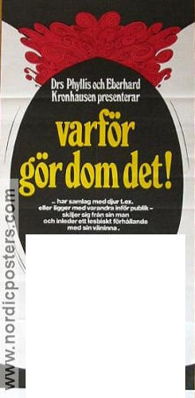 Varför gör dom det? 1971 poster Hugh Hefner Bodil Joensen Phyllis Eberhard Kronhausenen Danmark Dokumentärer