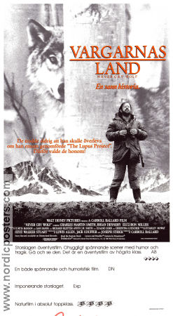 Vargarnas land 1983 poster Charles Martin Smith Brian Dennehy Zachary Ittimangnaq Carroll Ballard