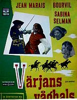 Värjans våghals 1959 poster Jean Marais Bourvil Sabine Sesselmann André Hunebelle Svärd och sandal