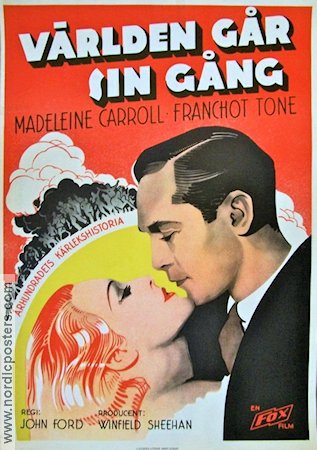 Världen går sin gång 1934 poster Madeleine Carroll Franchot Tone John Ford